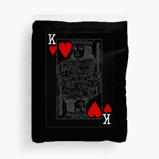 KING OF HEARTS PLAYING CARD Duvet Covers