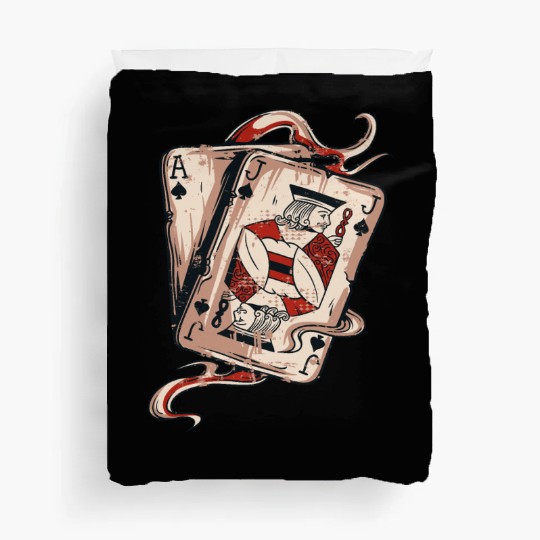 Blackjack Gift Playing Cards Casino Gambling Gift Duvet Covers