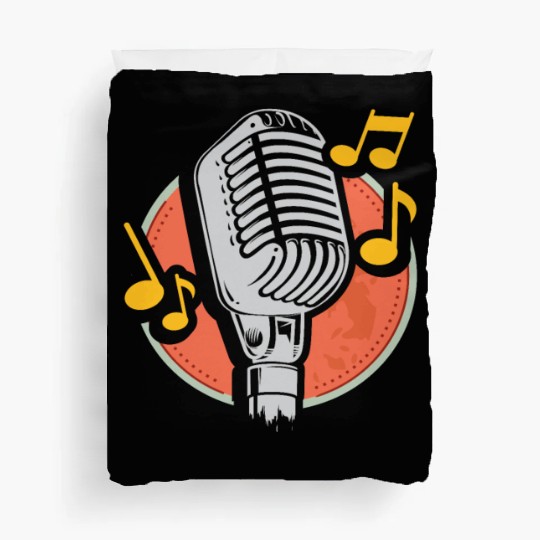 Retro Micro microphone Old School Microphone Duvet Covers