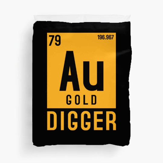 Gold Au Periodic Table Elements Duvet Covers