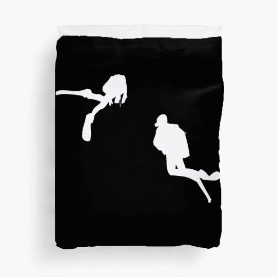 Diver Diving Snorkeling Swimming Goggles Sea Life Duvet Covers