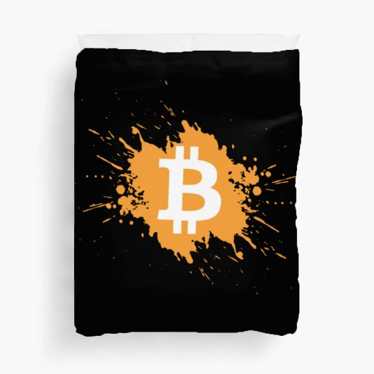 Bitcoin Crypto Cryptocurrency Splash Duvet Covers