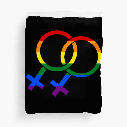 LGBT Gay Lesbian Gift Funny equal rainbow pride Duvet Covers