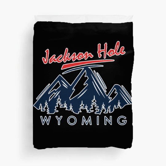 Jackson Hole Wyoming Duvet Covers Vintage City Retro Tshi