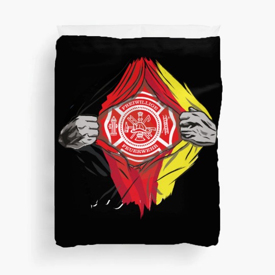 German Volunteer Fire Brigade Firefighter Duvet Covers