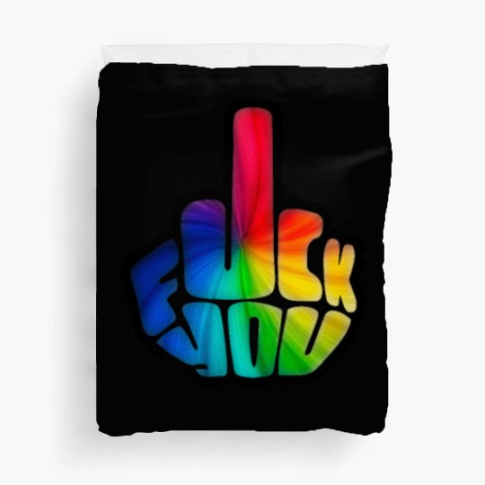 Funny Cute Middle Finger Vintage Duvet Covers - F*ck You