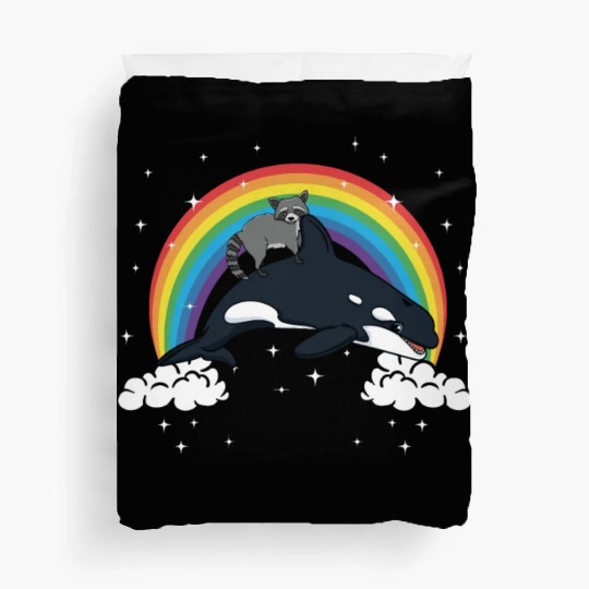 Raccoon Trash Panda Funny Orca Killer Whale Gift Duvet Covers