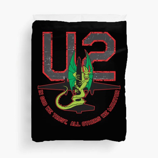 U-2 In God We Trust, All Others We Monitor Duvet Covers