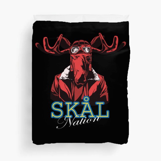 Skål Nation Sweden Moose Horns Swedish Colors Duvet Covers