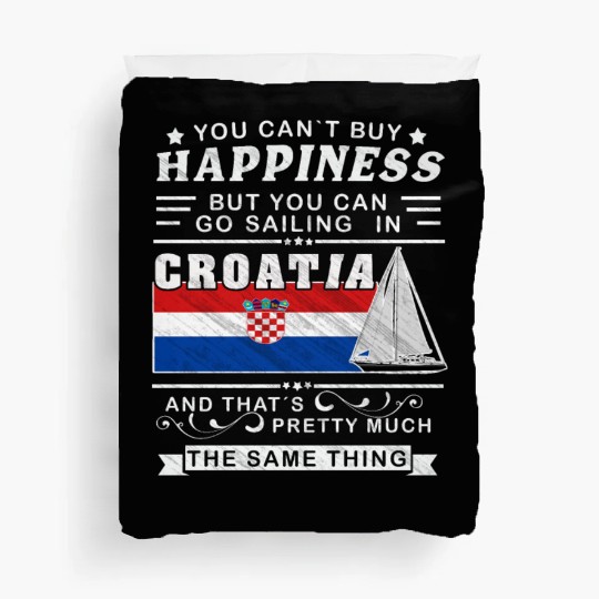 Croatia sailing, sailing ship Mediterranean gift Duvet Covers
