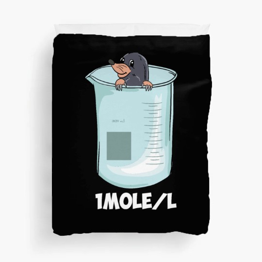 One Mole Per Liter Funny Chemistry Science Joke Duvet Covers