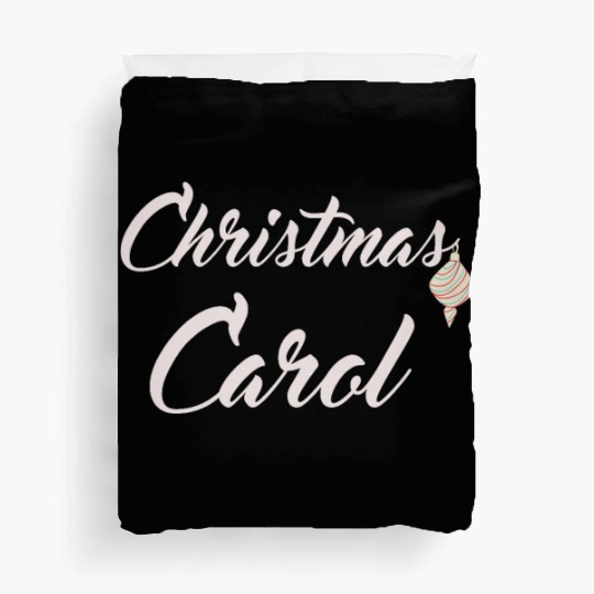 Christmas Carol with xmas decoration for Carols Duvet Covers