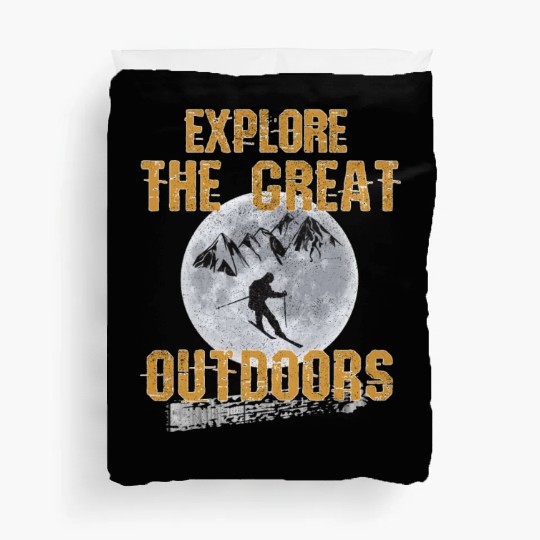 Skiing Explore the great outdoors Duvet Covers gift
