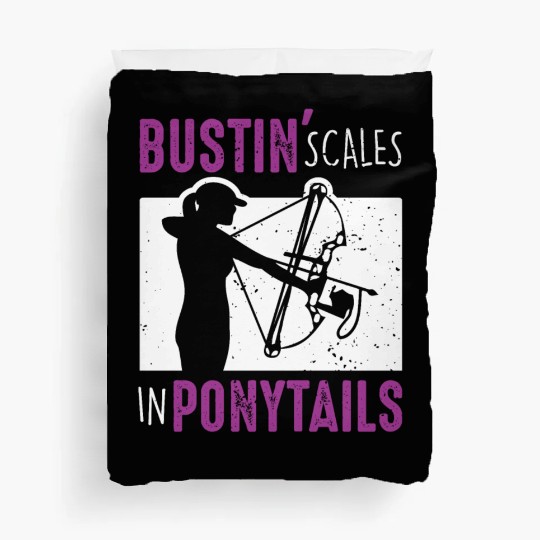 Bow Fish Archery Woman Bowfishing Sport Duvet Covers