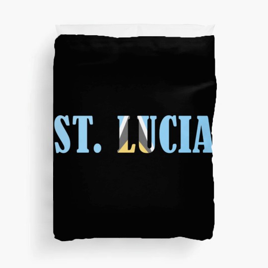St Lucia flag Duvet Covers