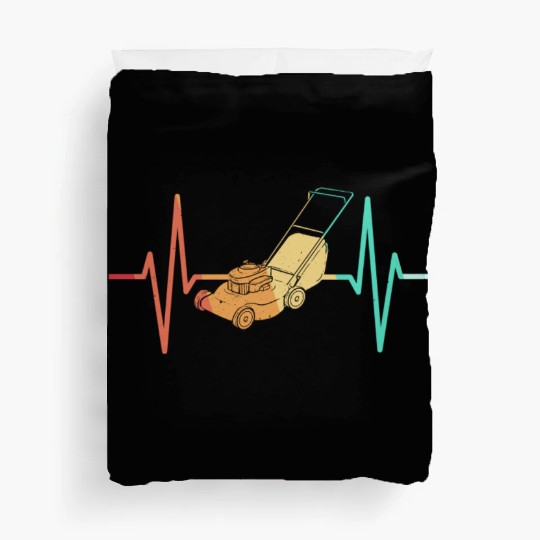 Lawn Mowing Lawn Mower Heartbeat ECG Duvet Covers