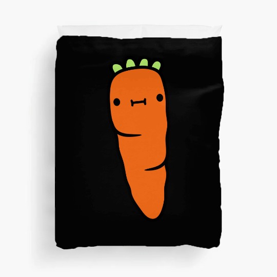 carrot with face carrot Duvet Covers