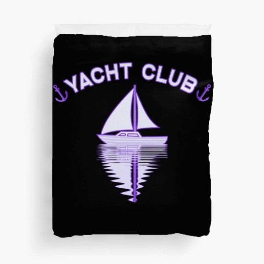 Yacht Club sailing ship sailing anchor Duvet Covers