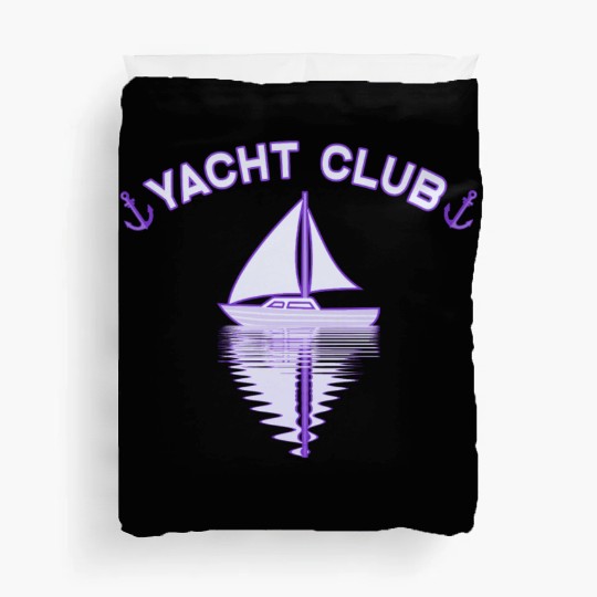 Yacht Club sailing ship sailing anchor Duvet Covers