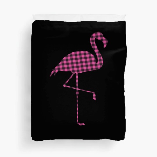 Pink Buffalo Plaid Flamingo Christmas Family Duvet Covers
