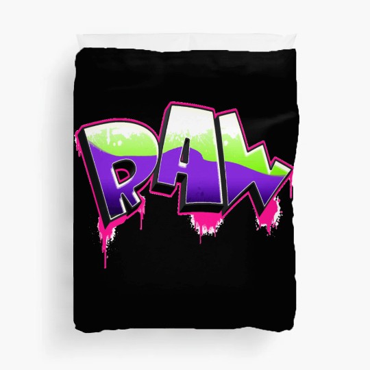 Raw Graffiti Art UFO Green, Plastic Pink, Proton Duvet Covers