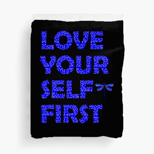 Love yourself first. Know your worth. Self-love. Duvet Covers