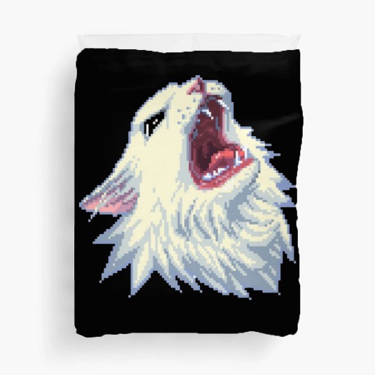8 bit Screamin Thurston the Cat meme 2 Duvet Covers