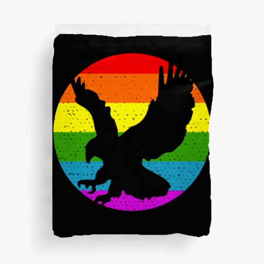 Rainbow Hawk Duvet Covers