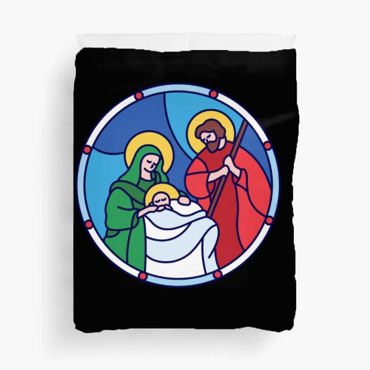 Josef Maria Jesus Jesus birth Bethlehem Christmas Duvet Covers