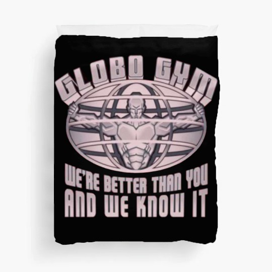 globo gym costume Duvet Covers