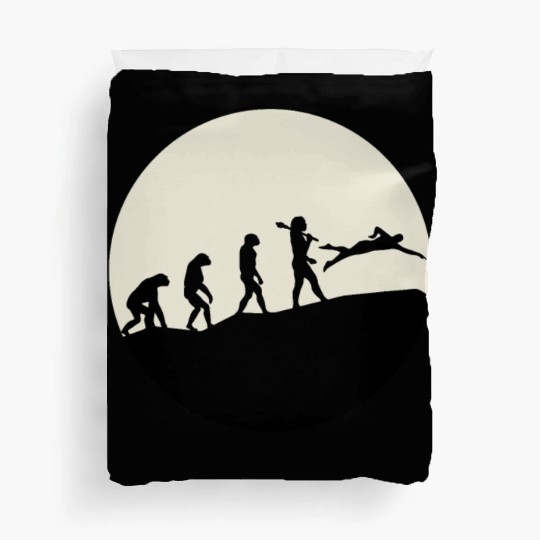 Swimmers Evolution Moon Duvet Covers