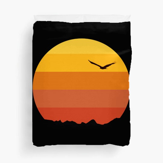 Sunset Bird Silhouette Sun Duvet Covers