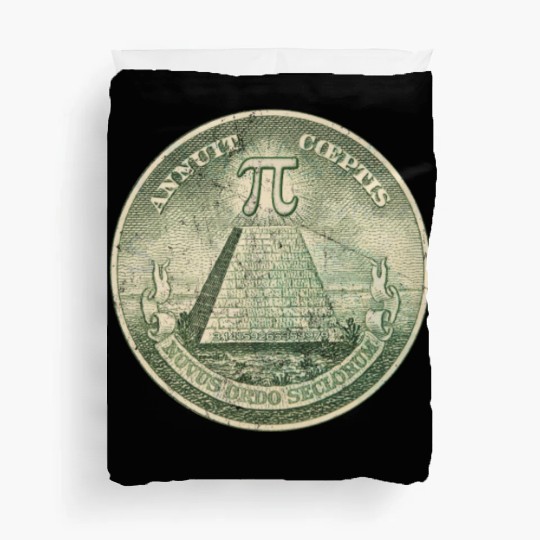 Illuminati Pi Great Seal 3.14 Pi Day Duvet Covers