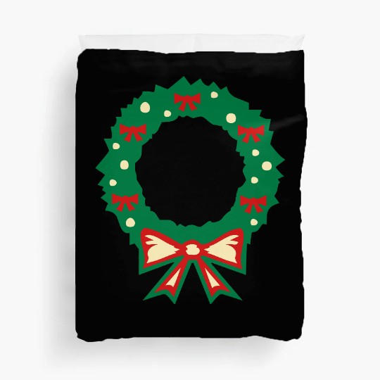 christmas wreath Duvet Covers