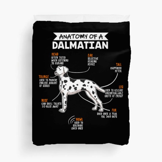 Anatomy Of A Dalmatian Funny Dog Owner Gift Duvet Covers