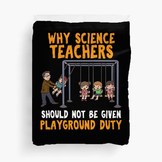 Funny Science Teacher Pendulum physics Duvet Covers