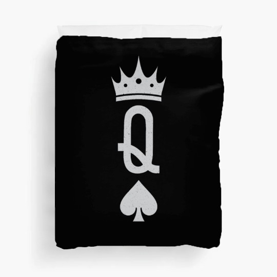 The queen of spades novelty poker player gift Duvet Covers