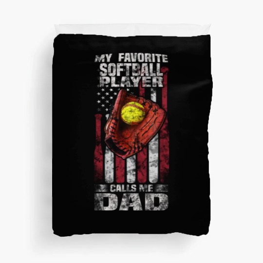 softball dad Duvet Covers for men - softball dad gifts