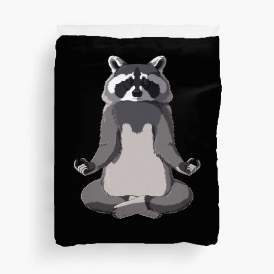 Meditate Raccoon Duvet Covers
