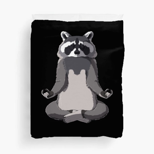 Meditate Raccoon Duvet Covers