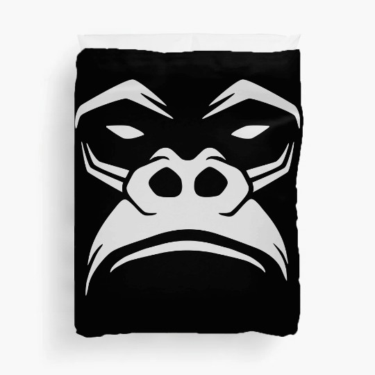 Gorilla, not very amused! Duvet Covers