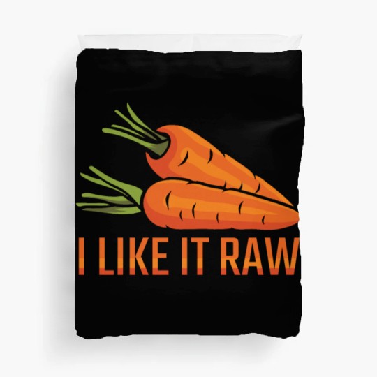 Funny Veggie Foodie Vegetarian Carrot Raw Food Duvet Covers