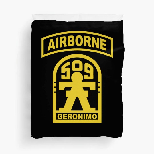 Geronimo 509th Airborne Parachute Infantry US Army Duvet Covers
