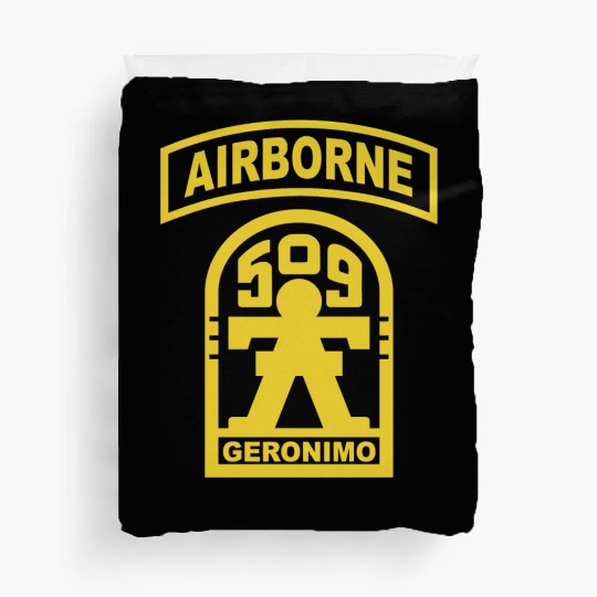 Geronimo 509th Airborne Parachute Infantry US Army Duvet Covers