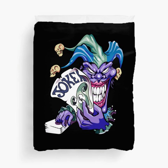 Joker with cards Duvet Covers