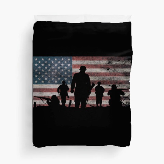 American Flag Thank Military Veteran's Day Duvet Covers