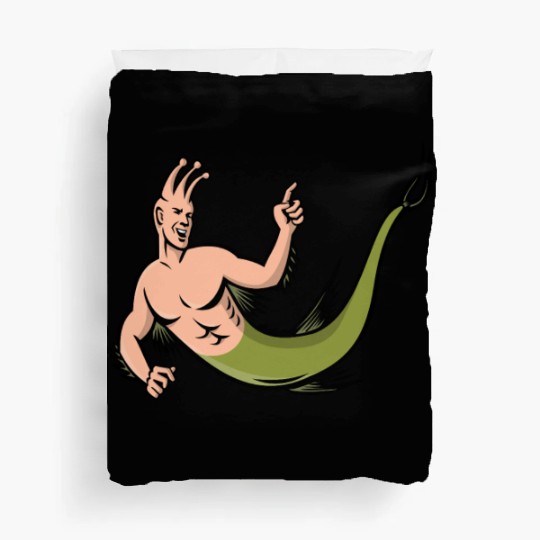 Sea Monkey Pointing Mascot Duvet Covers