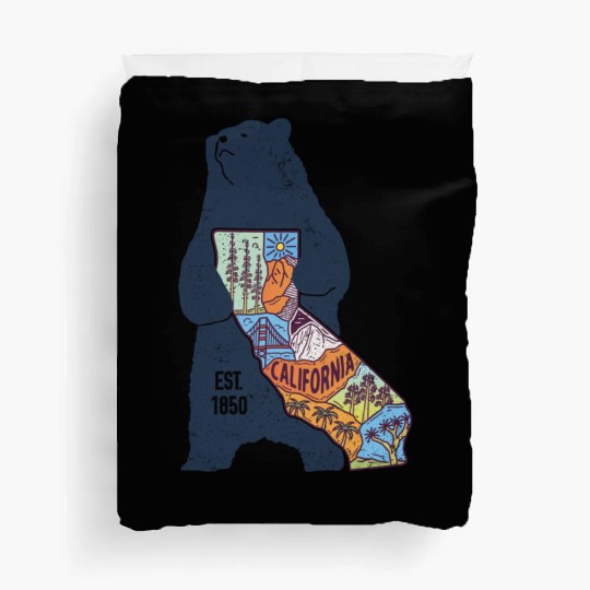 Vintage California Bear EST 1850 Duvet Covers