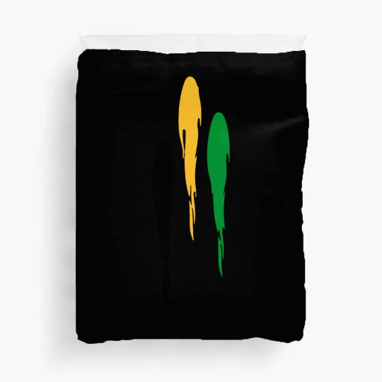 Jamaica Black, Green and Gold Duvet Covers