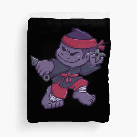 Gorilla Monkey Ninja Samurai gift Duvet Covers